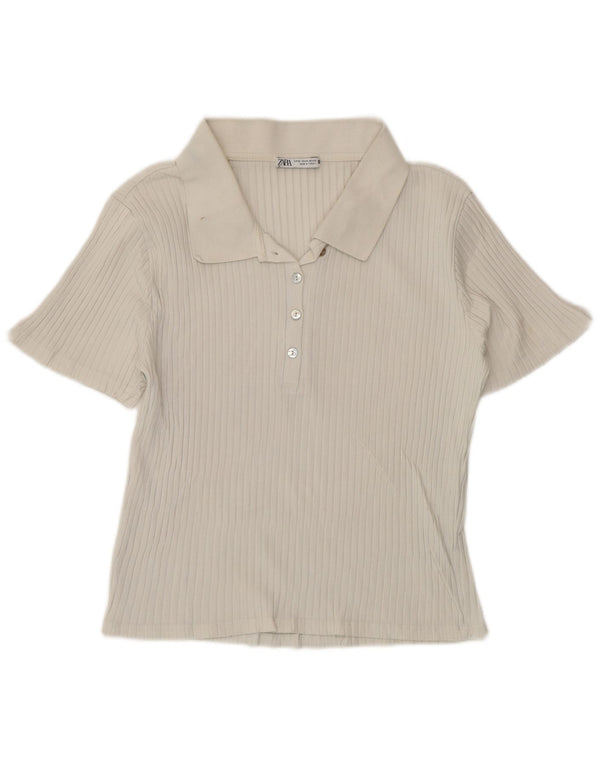 Polo da donna Zara UK 18 XL bianca