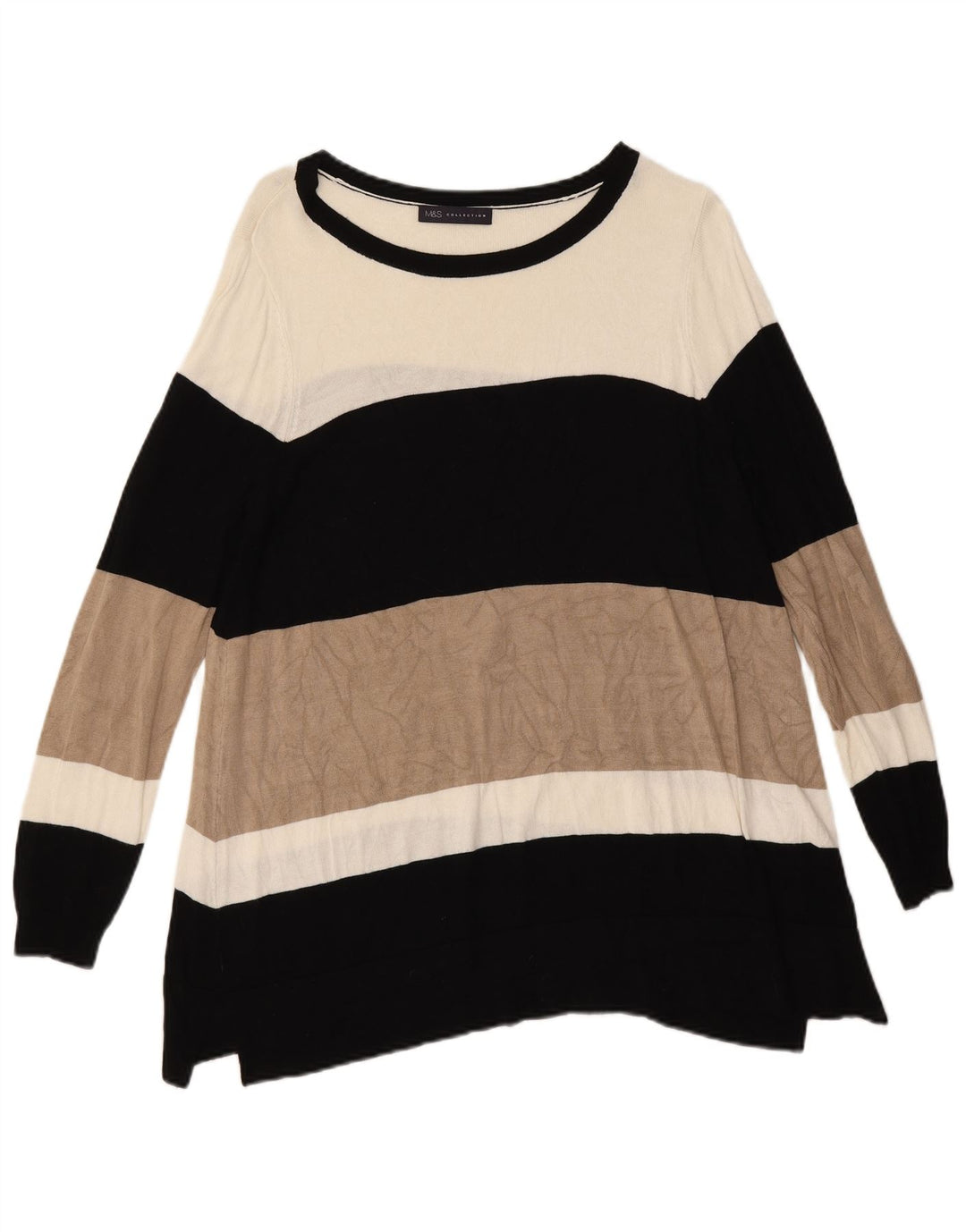 Maglione maglione con scollo a barca da donna Marks & Spencer UK 18 XL multicolore