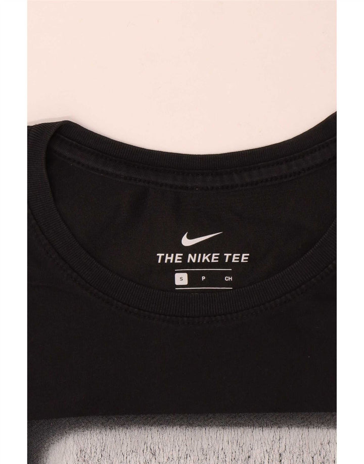 T-shirt grafica Nike Dri Fit da uomo, piccola, in cotone nero