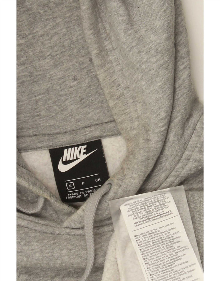 Felpa con cappuccio da uomo Nike Small in cotone chiazzato grigio