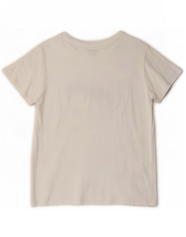 Guess T-shirt grafica da donna Top UK 14 cotone bianco medio
