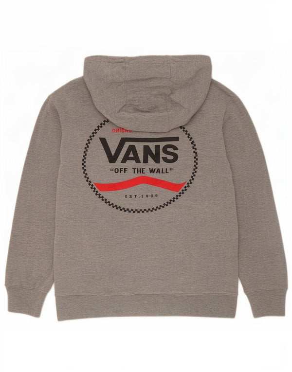 Felpa con cappuccio grafica da uomo Vans Small grigia chiazzata