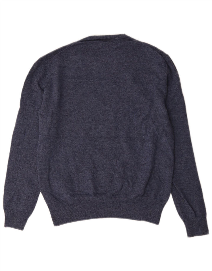 Maglione maglione girocollo da uomo French Connection blu medio in lana d'agnello