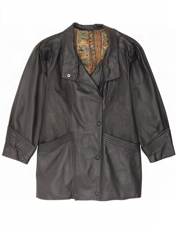 Cappotto in pelle da donna Yessica UK 14 grande nero