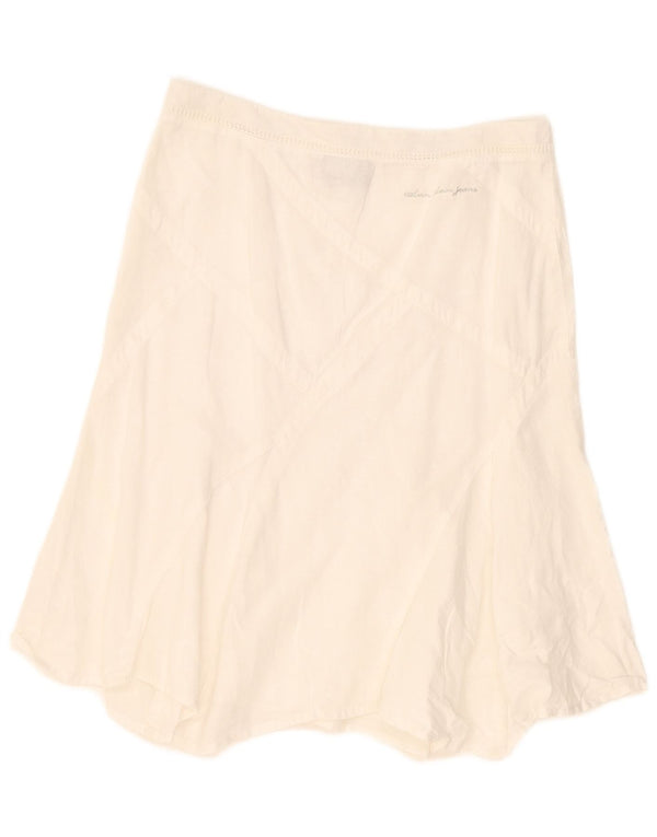 Calvin Klein Jeans Womens Asymmetrical Skirt Medium W30 White