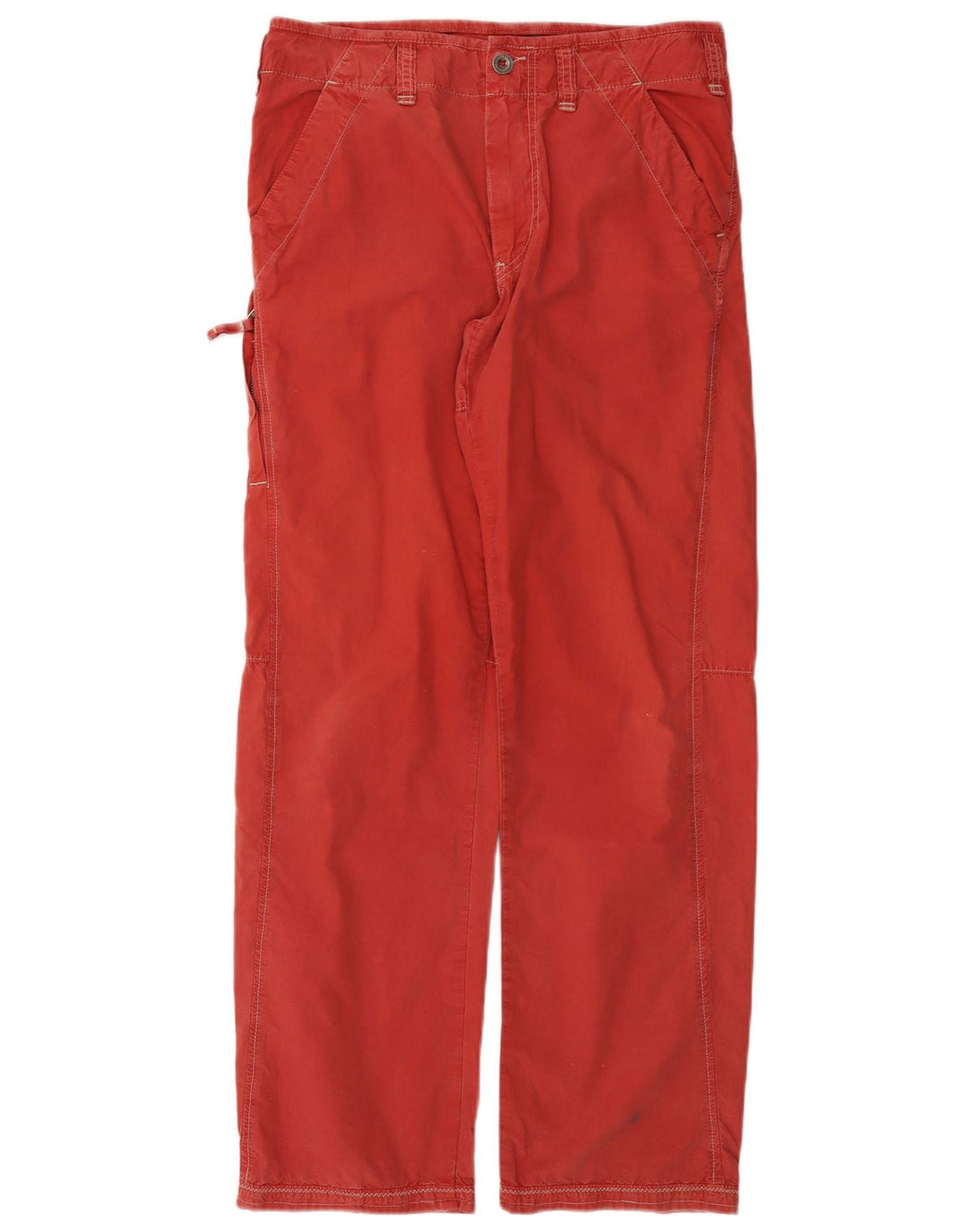 Pantaloni cargo dritti da uomo Murphy & Nye W33 L32 in cotone rosso