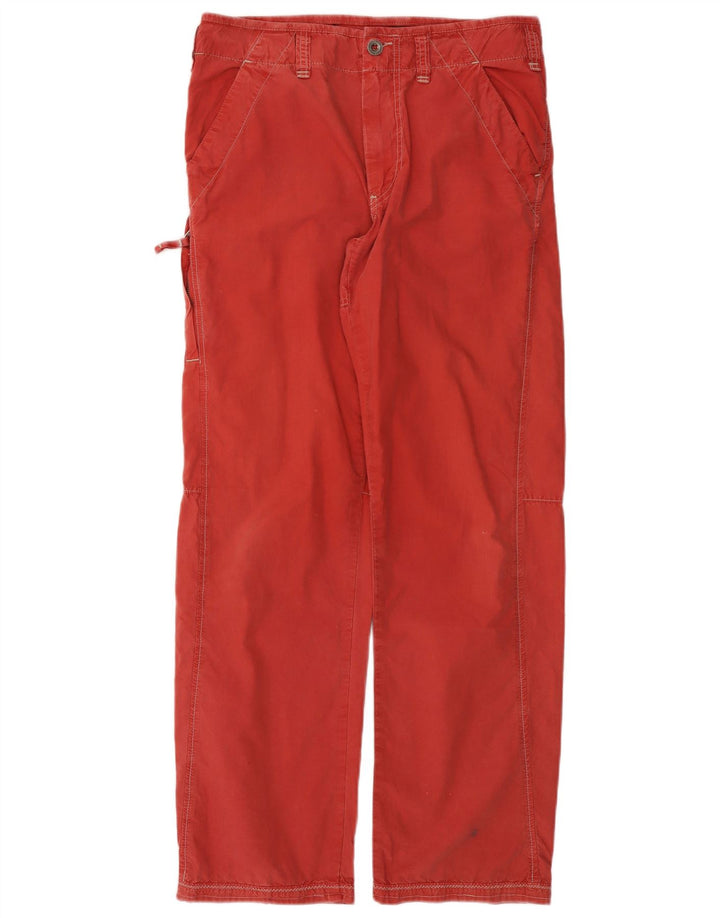 Pantaloni cargo dritti da uomo Murphy & Nye W33 L32 in cotone rosso