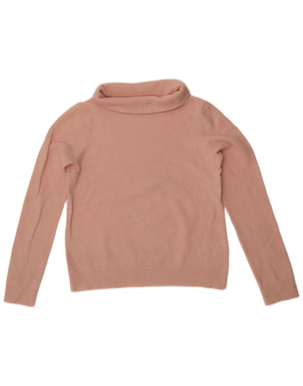 Maglione da donna Hobbs a collo alto corto UK 10 piccolo in lana rosa