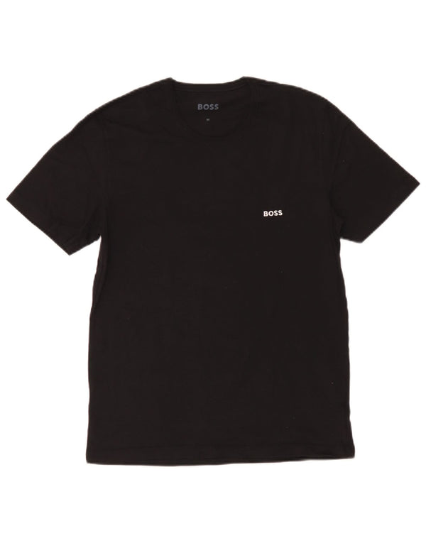 T-shirt da uomo Hugo Boss Top in cotone nero medio