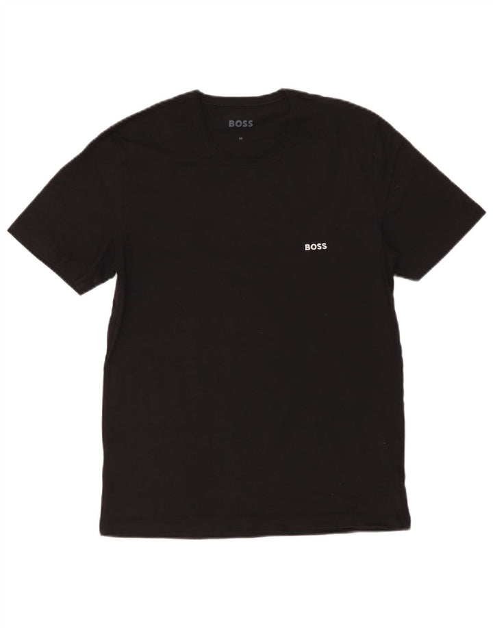 T-shirt da uomo Hugo Boss Top in cotone nero medio