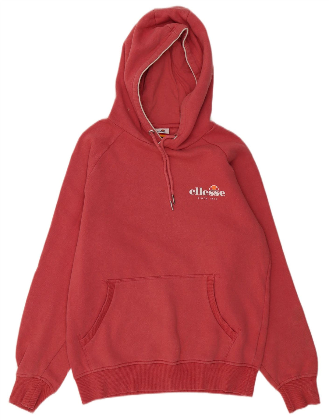 Felpa con cappuccio grafica da uomo Ellesse, cotone rosso medio