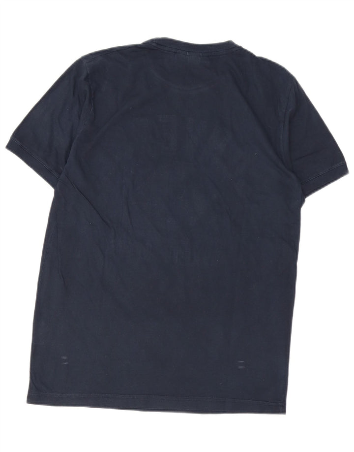 T-shirt grafica da uomo Converse Top Small in cotone blu navy