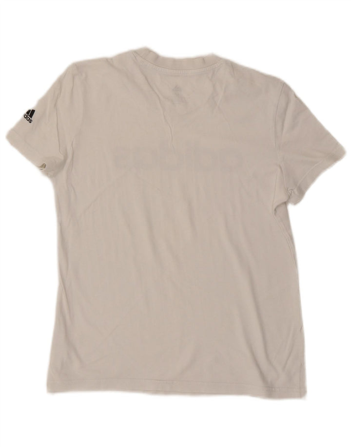 Maglietta grafica da donna Adidas Top UK 12/14 Medium Bianca
