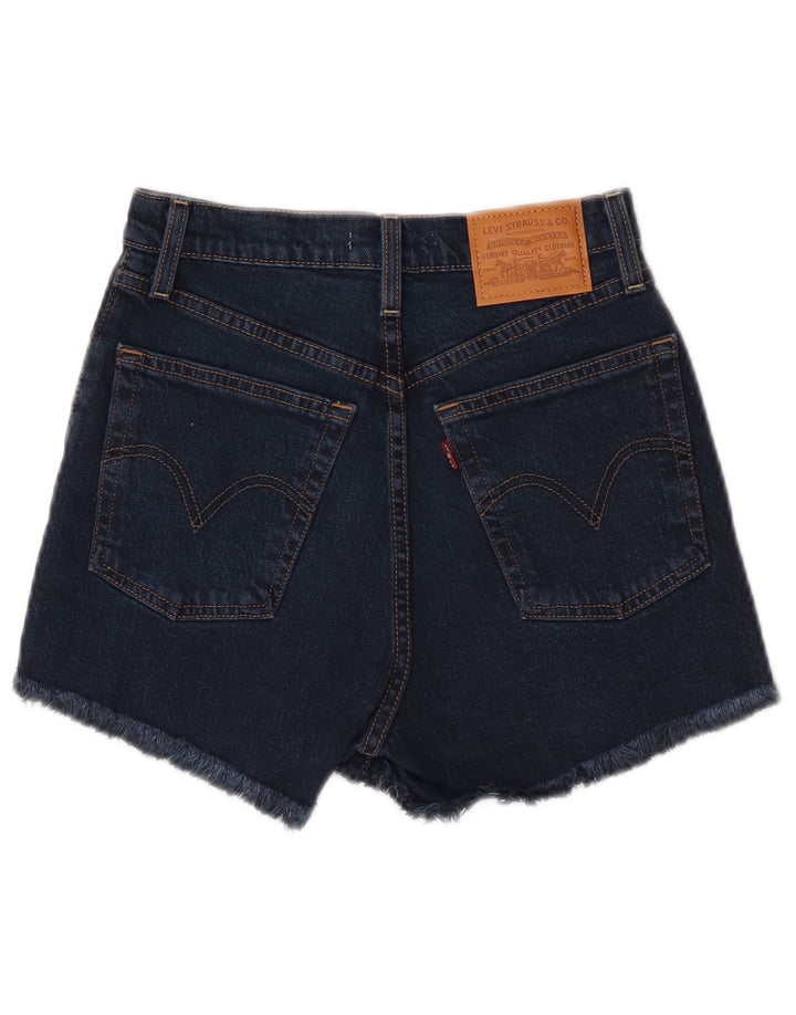 Pantaloncini di jeans da donna Levi's W25 XS cotone blu navy