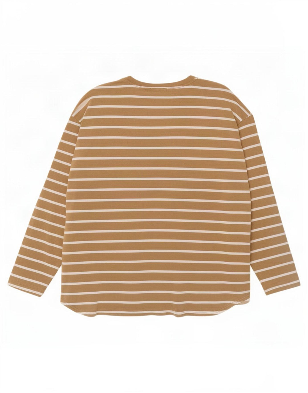 Gap Top oversize da donna a maniche lunghe UK 20 2XL Rayon a righe beige