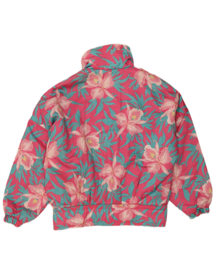 Giacca da sci oversize antivento da donna Peralp IT 38 XS poliestere floreale rosa