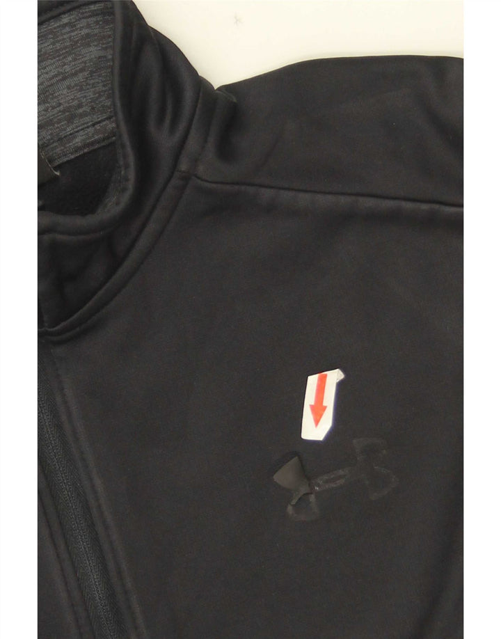 Felpa da uomo Under Armour Cold Gear con zip e collo maglione XS poliestere nero
