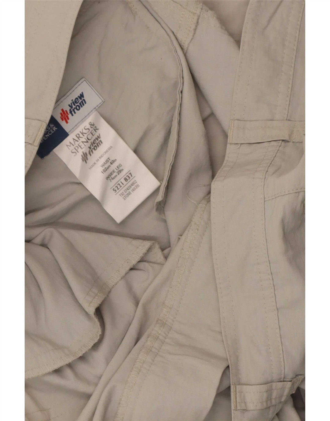 Pantaloni cargo dritti da donna Marks & Spencer W40 L29 Poliammide grigio
