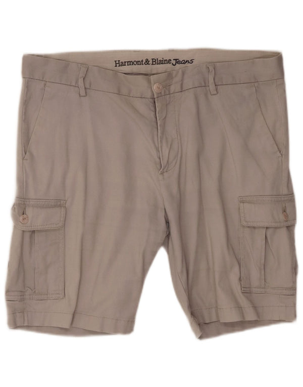 Harmont & Blaine Pantaloncini cargo da uomo IT 50 Large W40 Cotone grigio
