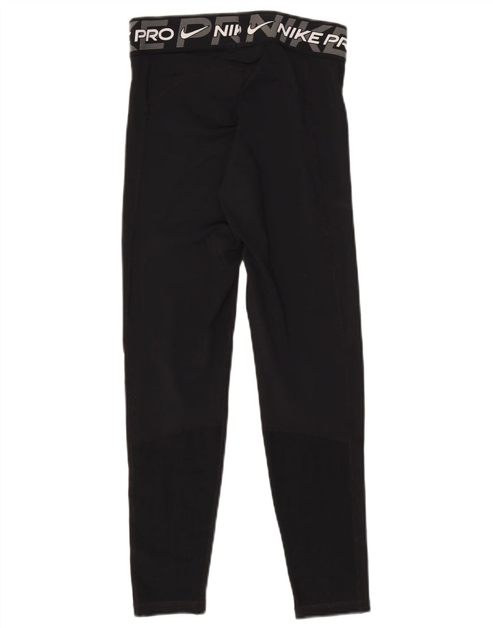 Leggings grafici Nike Dri Fit da donna UK 10 piccoli poliestere nero