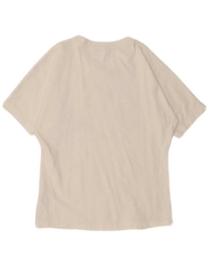 T-shirt Cos da donna Top UK 14 cotone bianco medio