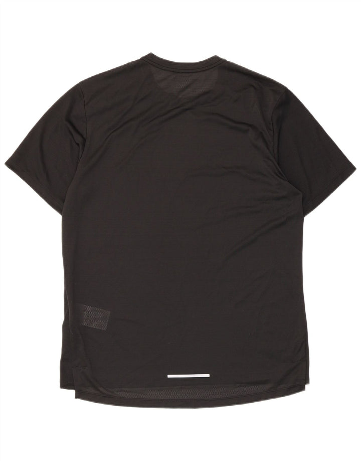 T-shirt Nike da uomo Dri Fit, top in poliestere nero medio