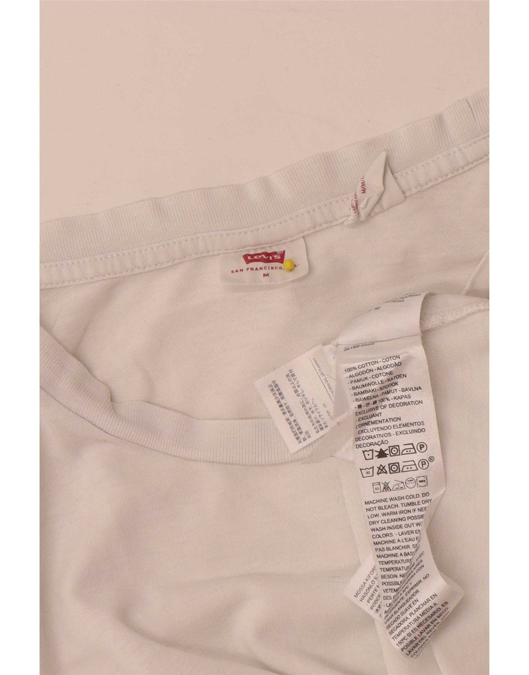 T-shirt da donna Levi's Top UK 14 cotone bianco medio