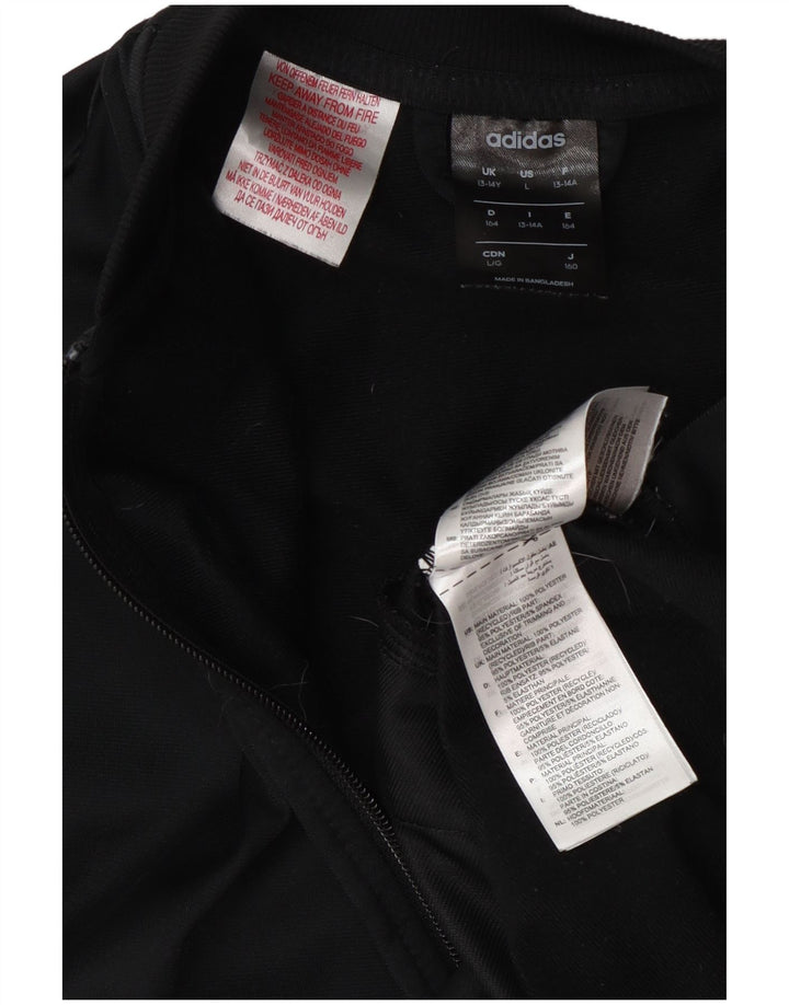 Giacca Top della tuta da ragazzo Adidas 13-14 anni in poliestere nero