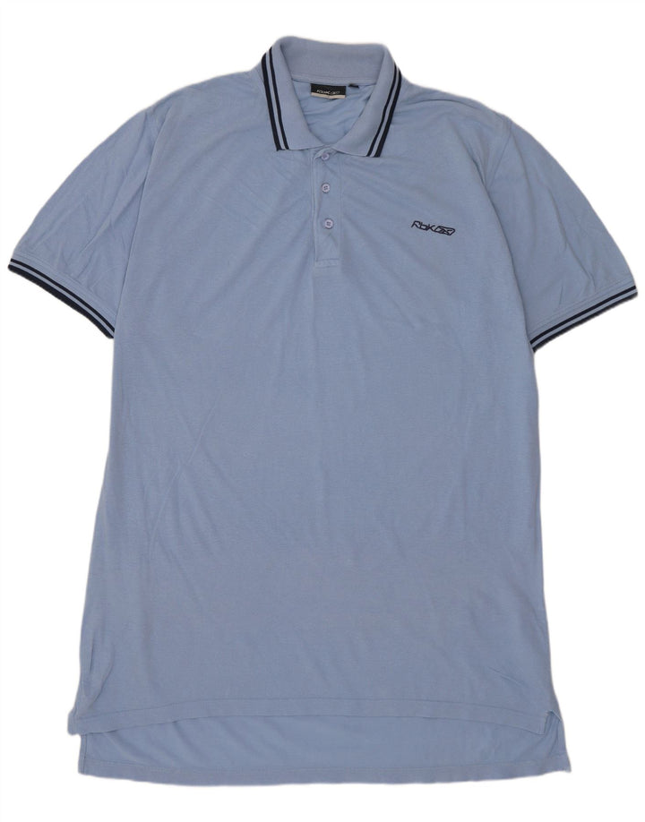 Polo REEBOK da uomo grande in cotone blu