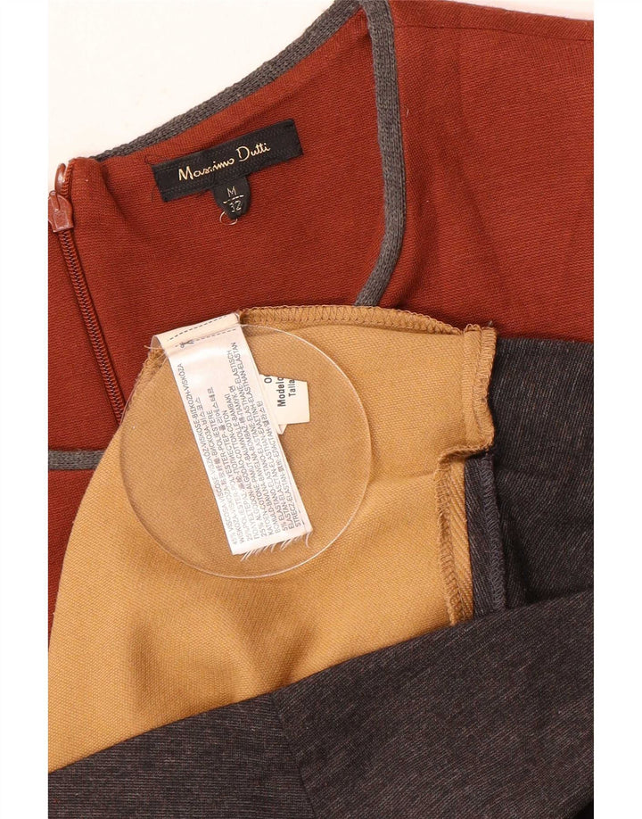 Abito tubino da donna Massimo Dutti UK 12 Colorblock giallo medio