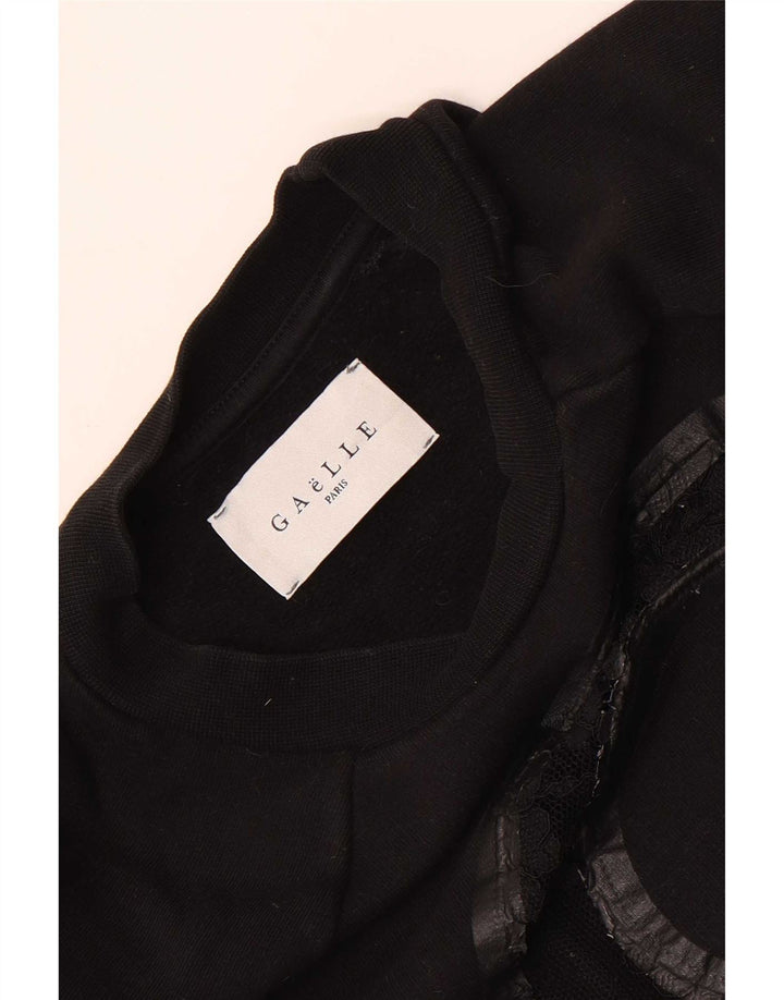 Felpa grafica da donna Gaelle Maglione UK 10 Small Nero