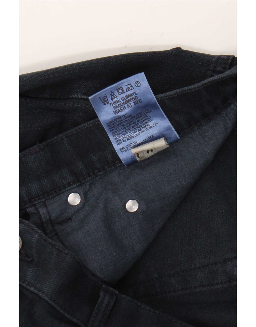 Jeans dritti da uomo Marks & Spencer Blue Harbour W36 L31 cotone blu navy