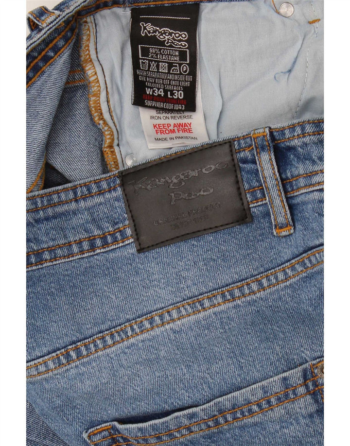 Jeans slim da uomo Kangaroo Poo W34 L30 cotone blu