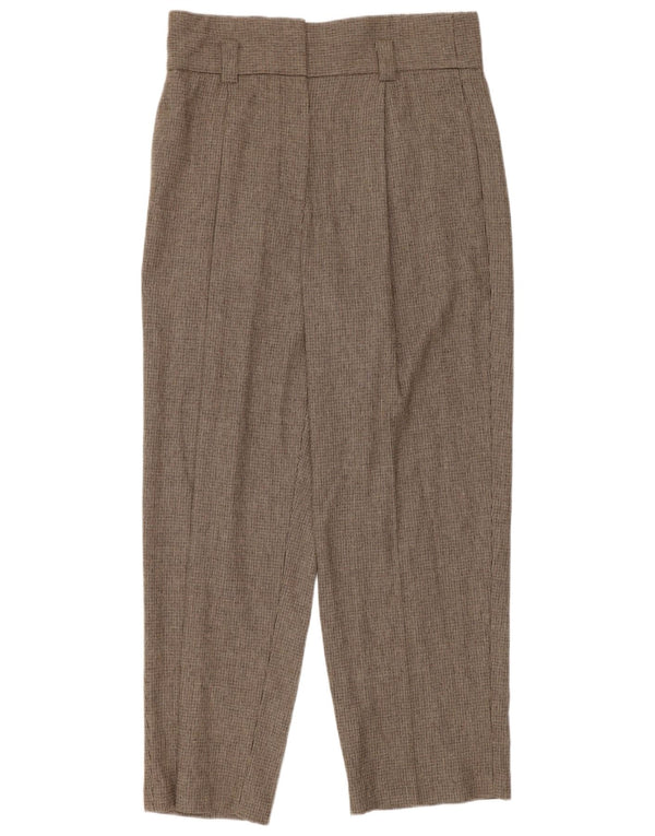 Pantaloni casual a vita alta da donna Massimo Dutti EU 40 Medium W30 L26 Marrone