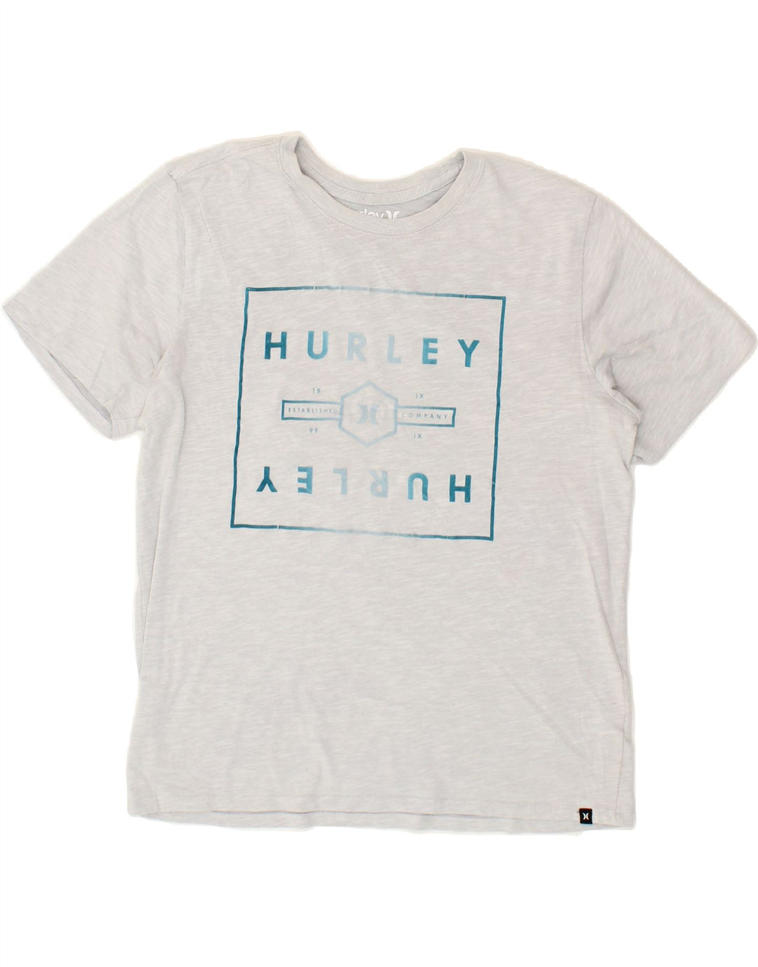 HURLEY Mens Dri Fit Graphic T-Shirt Top Large Grey Cotton Vintage Hurley and Second-Hand Hurley from Messina Hembry 