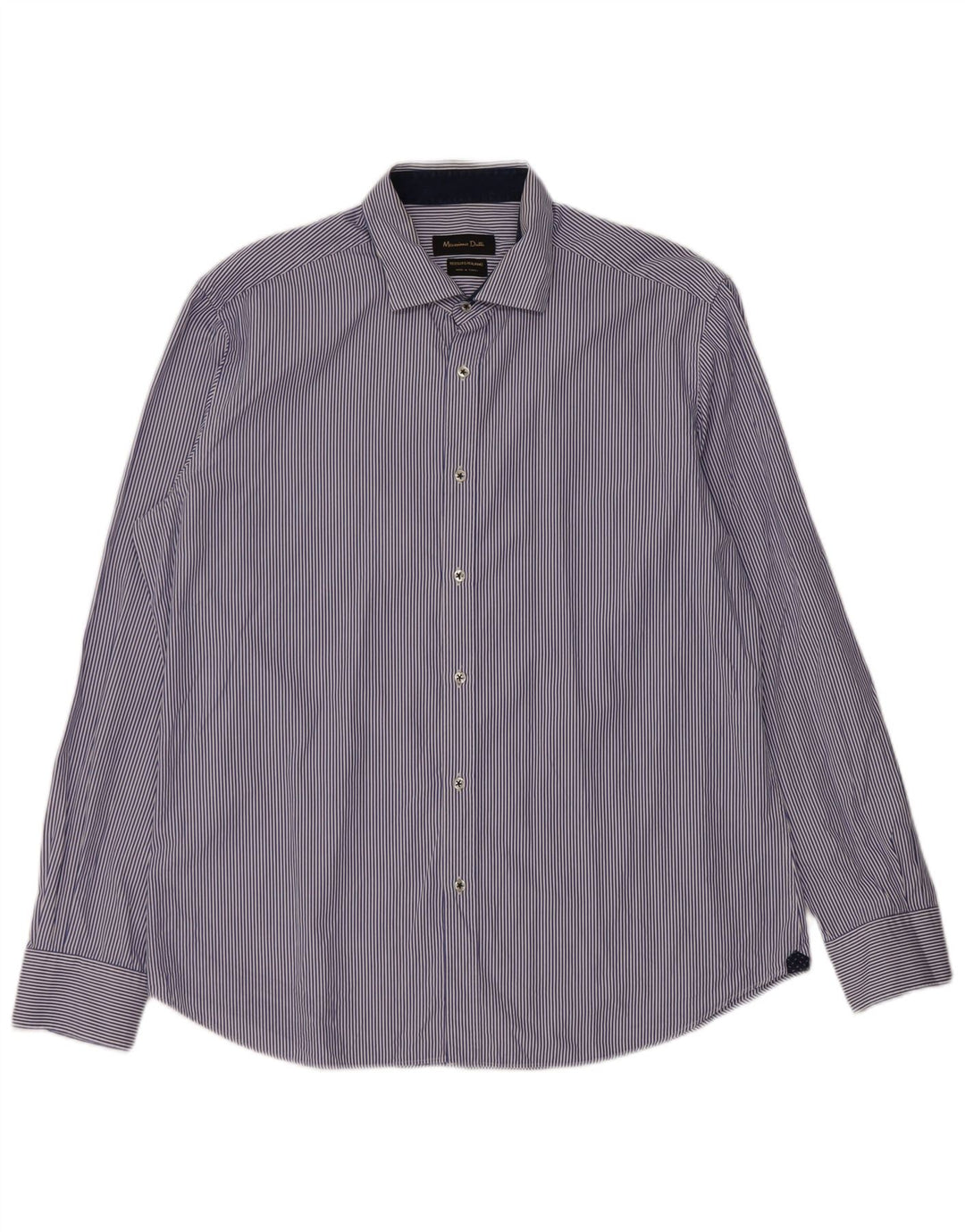 MASSIMO DUTTI Camicia Uomo XL Blu Gessato