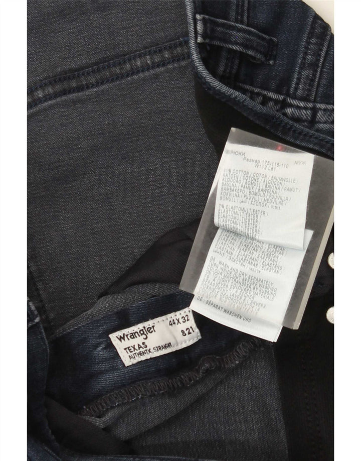 Jeans dritti da uomo Wrangler Texas W44 L32 cotone blu