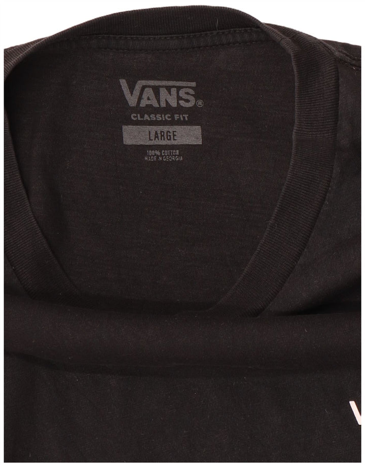 T-shirt da uomo Vans Classic Fit, taglia grande, in cotone nero
