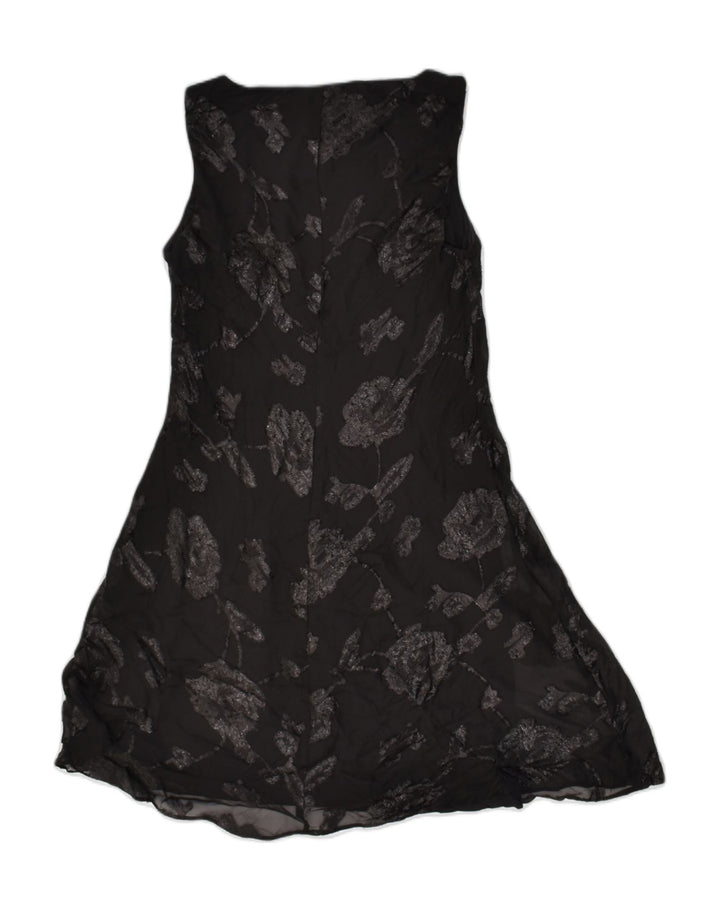 Abito a trapezio da donna CHAPS UK 10 Piccolo poliestere floreale nero