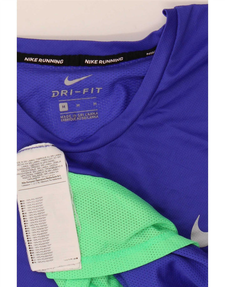T-shirt da donna Nike Dri Fit Top UK 14 Poliestere color block blu medio