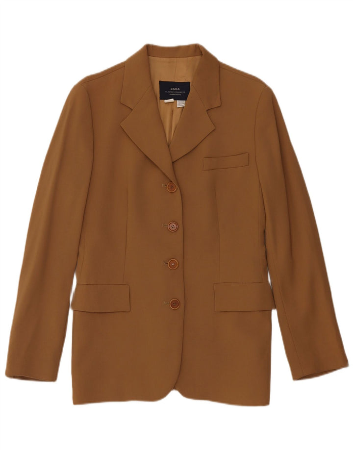 Giacca blazer a 4 bottoni da donna Zara EU 40 in lana marrone medio
