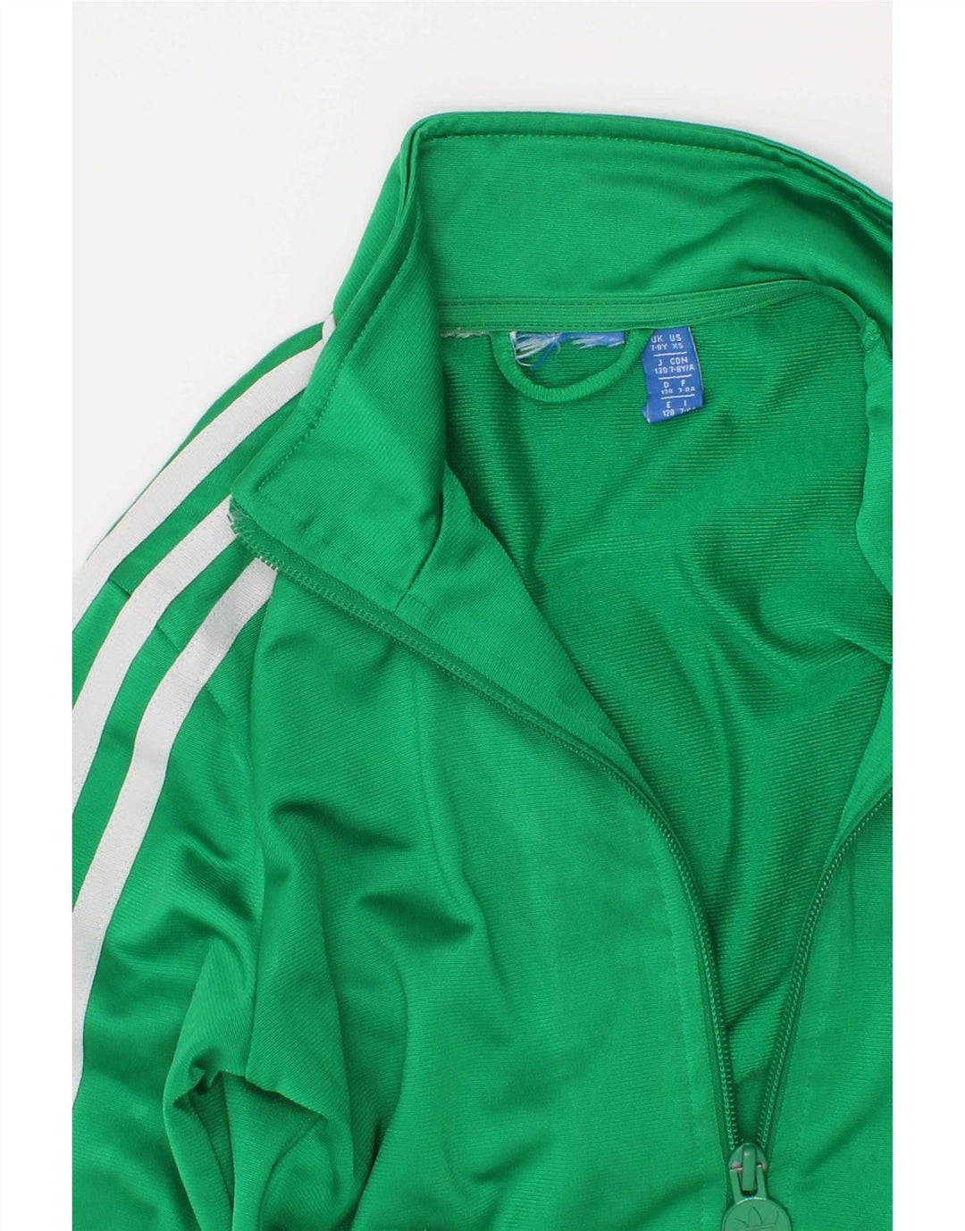 Giacca da ginnastica grafica da ragazzo Adidas 7-8 anni in poliestere verde