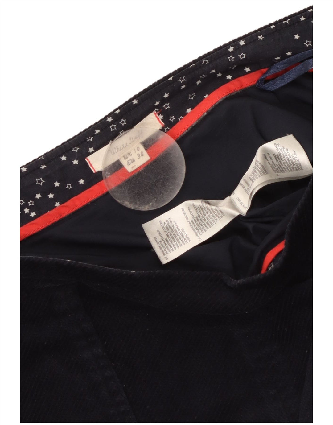 Gonna in velluto a coste da donna White Stuff UK 10 Small W32 Cotone blu navy