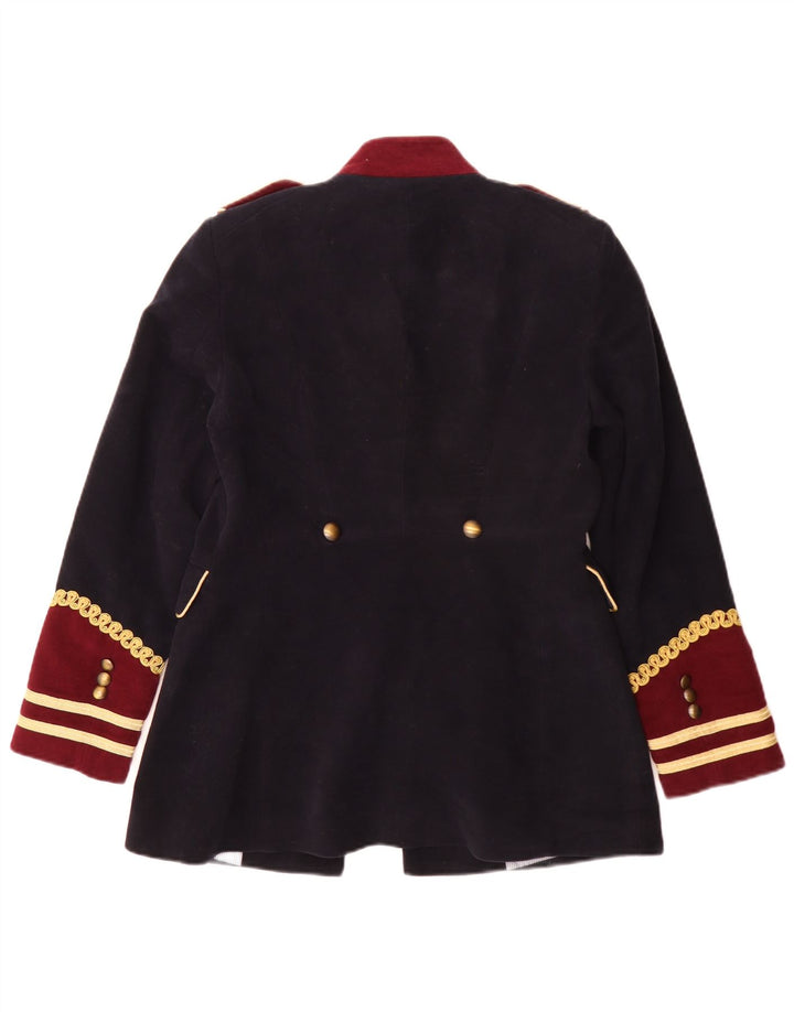 Giacca blazer militare da donna Zara UK 14 blocco colore blu navy medio