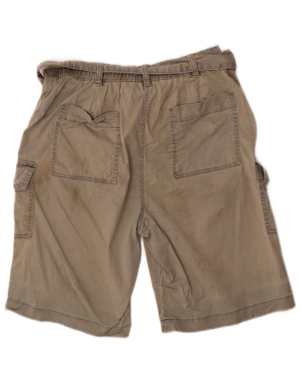 Pantaloncini cargo da donna Marks & Spencer UK 12 Medium W30 Khaki Lyocell