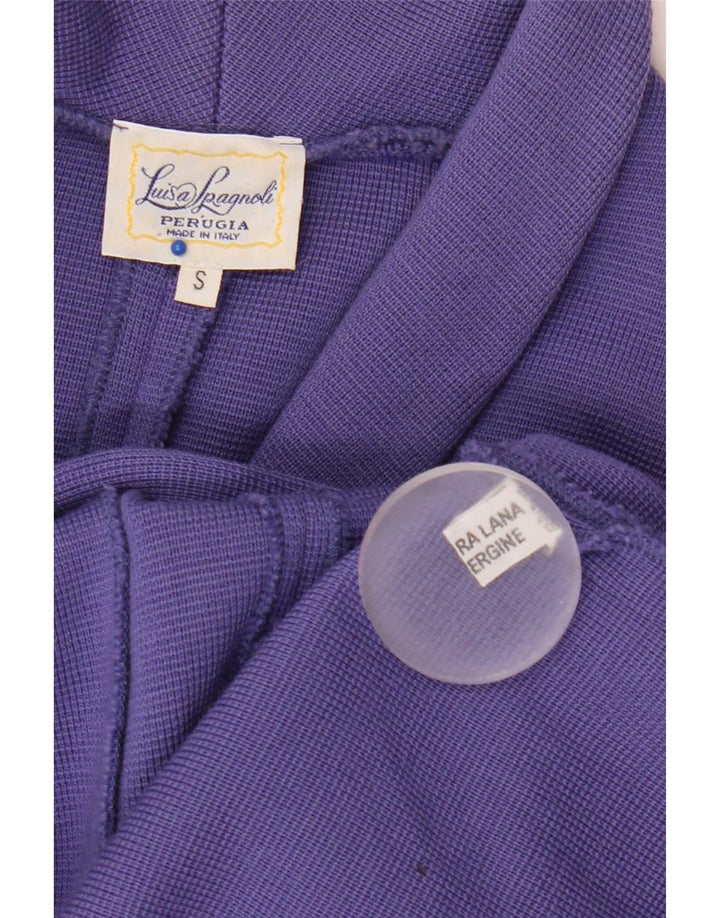 Luisa Spagnoli Giacca da donna in maglia a 2 bottoni da donna UK 10 piccola viola