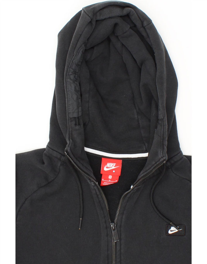 NIKE Womens Zip Hoodie Sweater UK 14 Medium Black Cotton Vintage Nike and Second-Hand Nike from Messina Hembry 