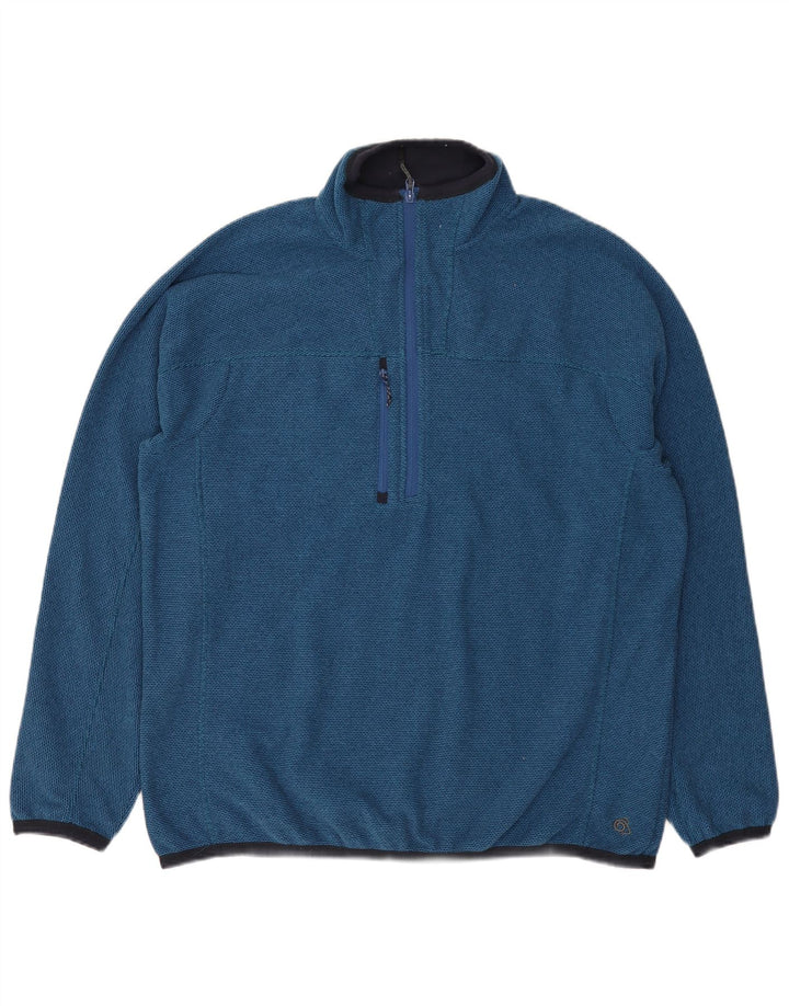CRAGHOPPERS Maglione in pile da uomo con zip e collo XL blu poliestere