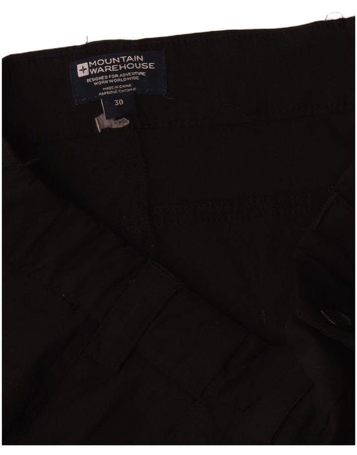 Pantaloni cargo dritti da uomo Mountain Warehouse W30 L33 nylon nero