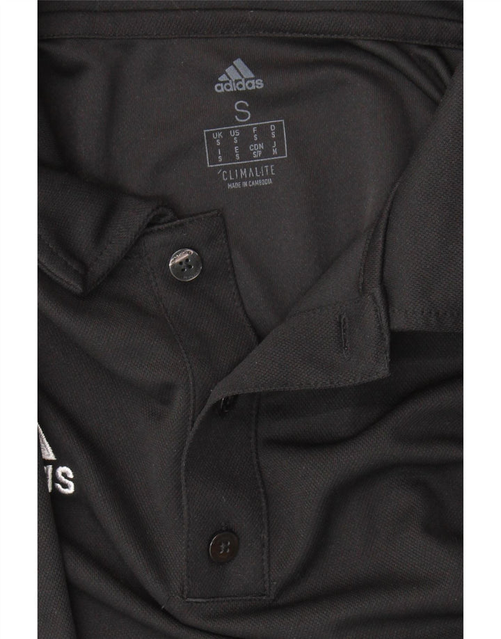 ADIDAS Mens Climalite Polo Shirt Small Black Polyester Vintage Adidas and Second-Hand Adidas from Messina Hembry 